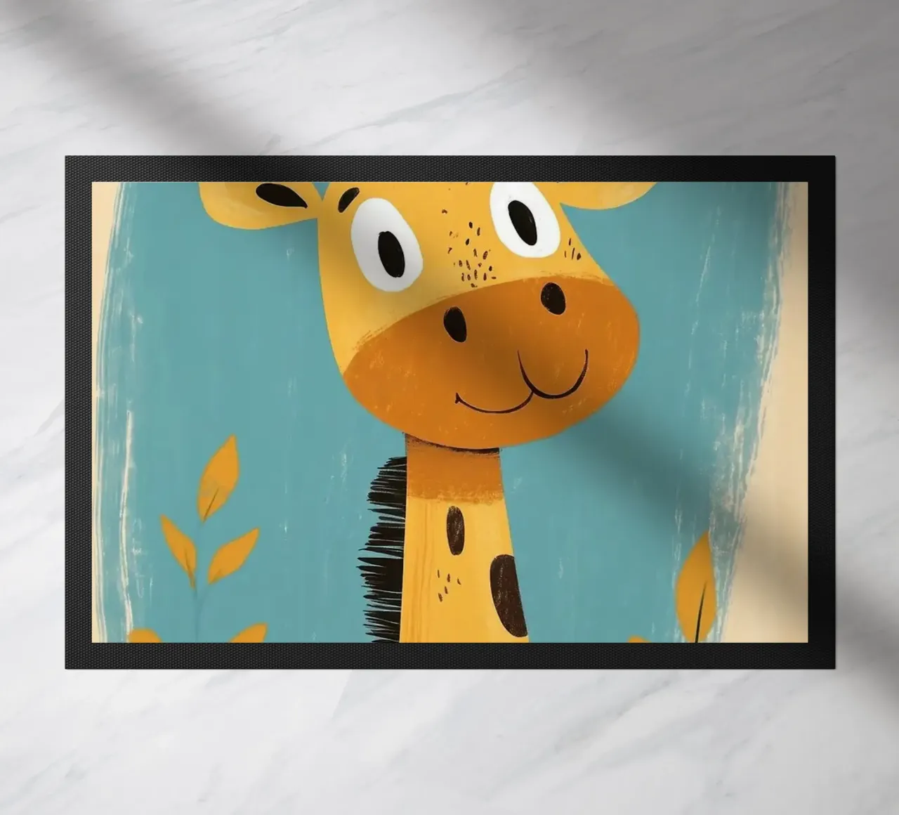 Illustrazione di una graziosa giraffa zerbino da E Cannon