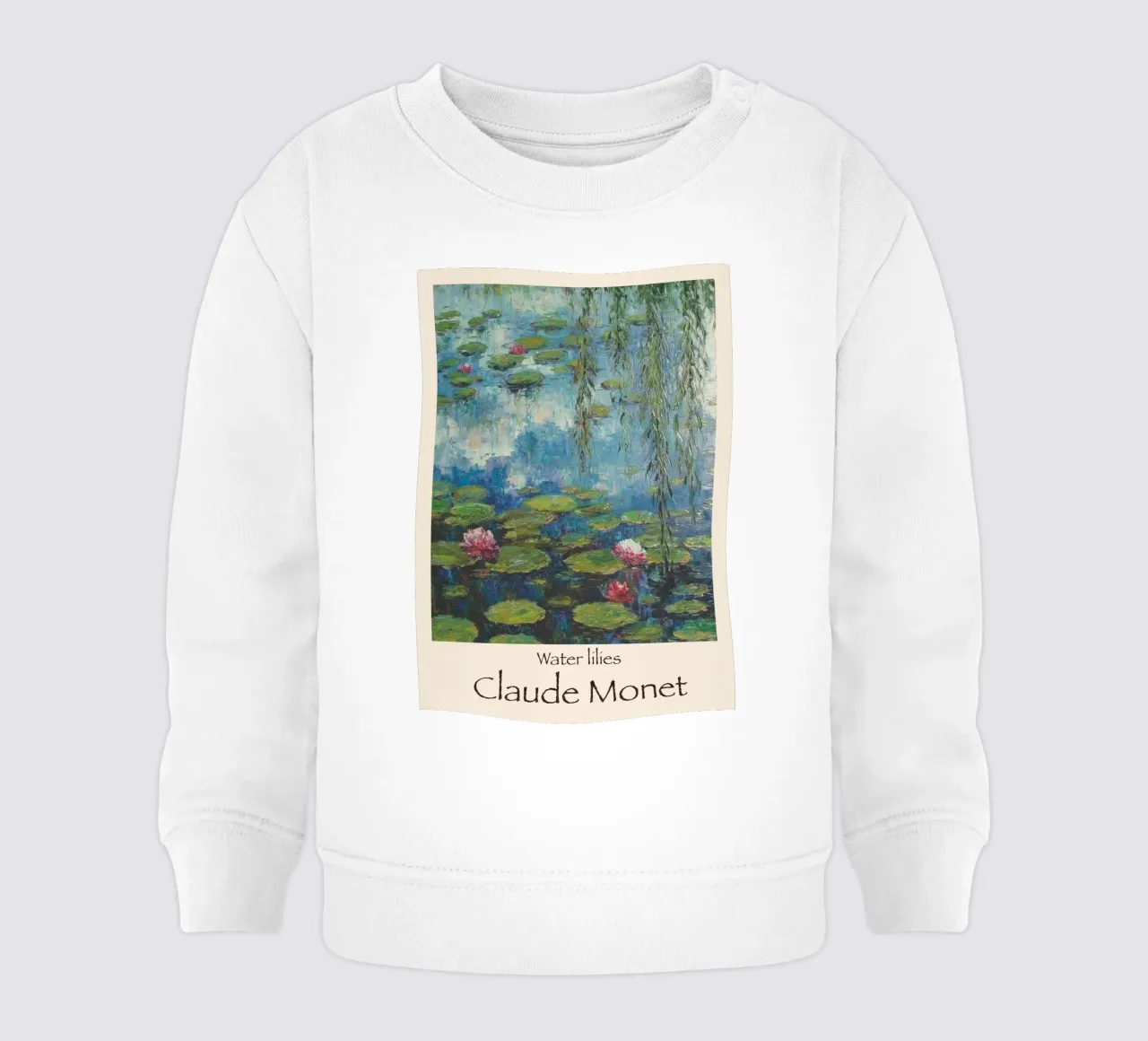 a pond filled with lotus flower baby sweatshirt by SMG Store