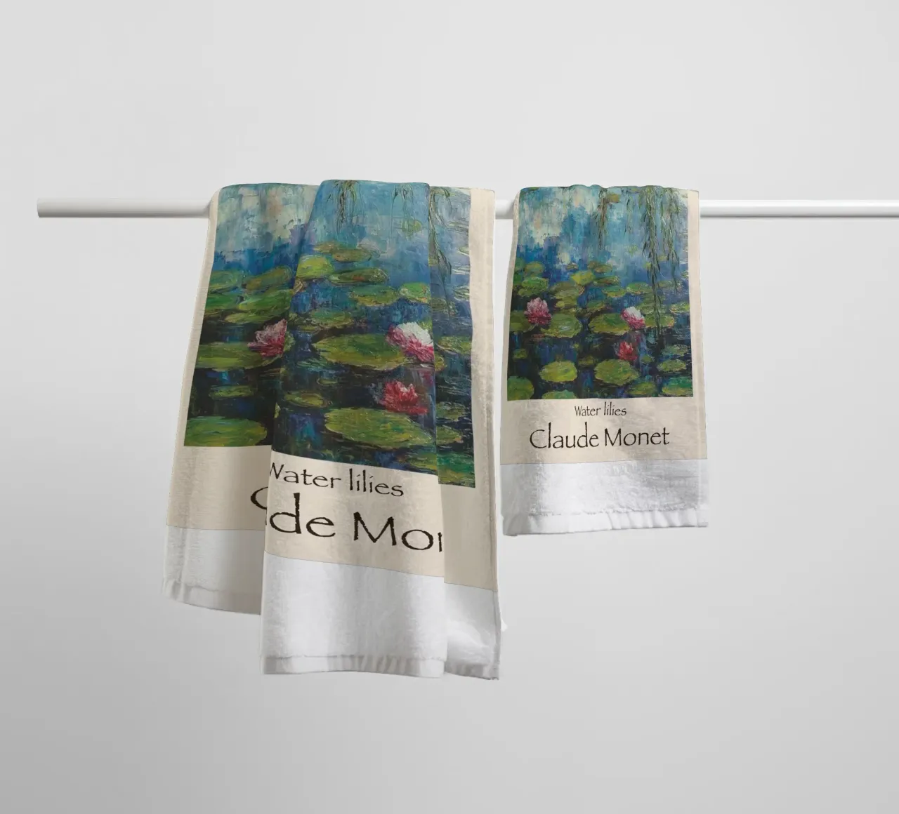 een vijver gevuld met lotusbloemen badhanddoek van SMG Store