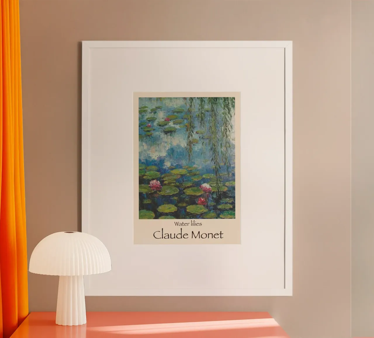 uno stagno pieno di fiori di loto poster da SMG Store