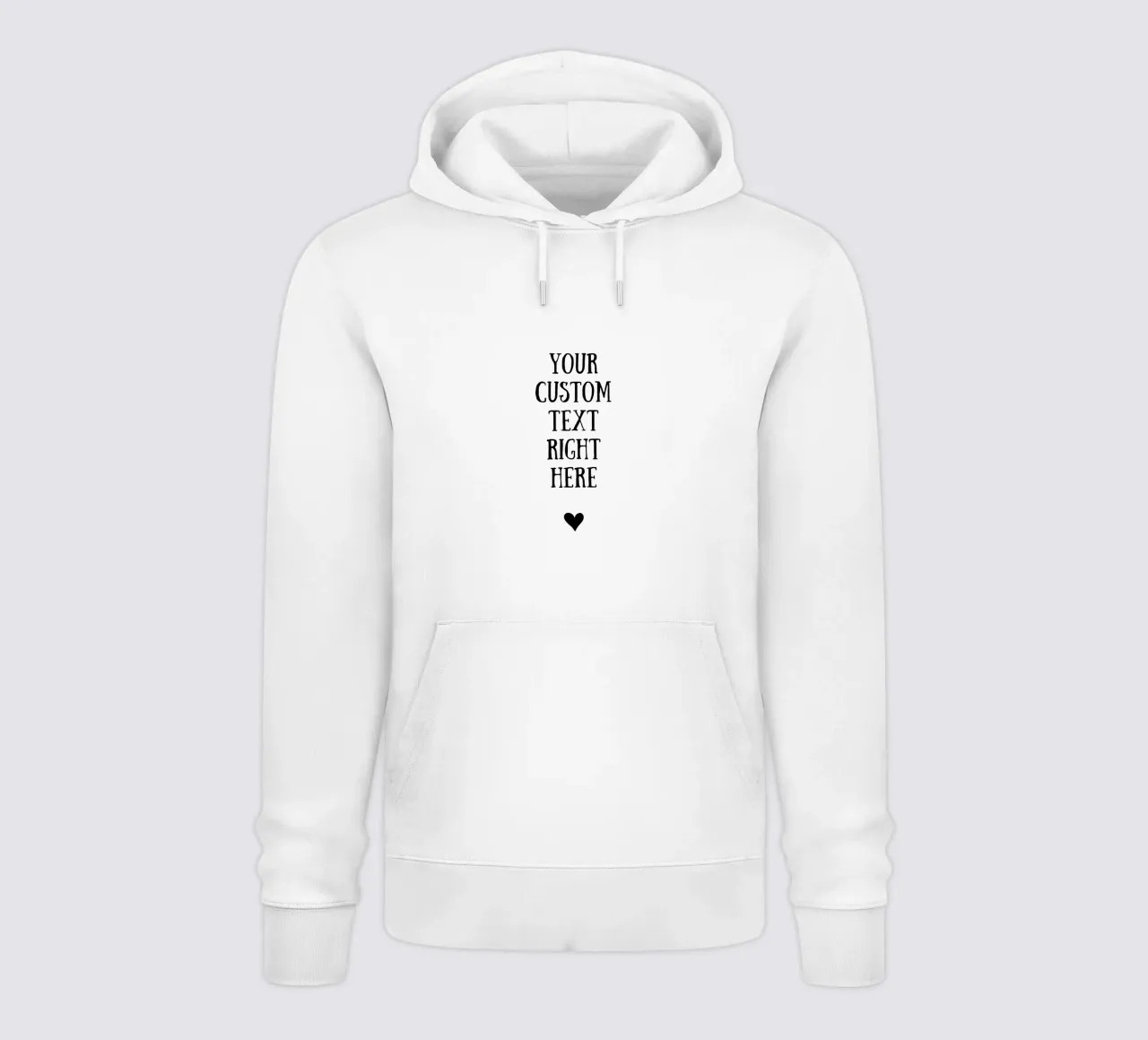 Custom text in black and white with heart felpa con cappuccio da WORTSPIEL