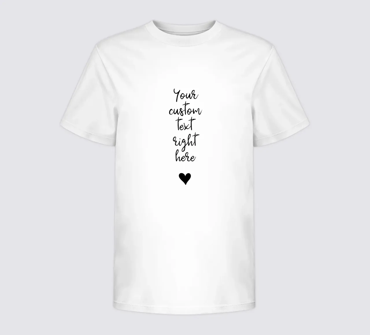 Custom text in black and white with heart t-shirt bambini da WORTSPIEL