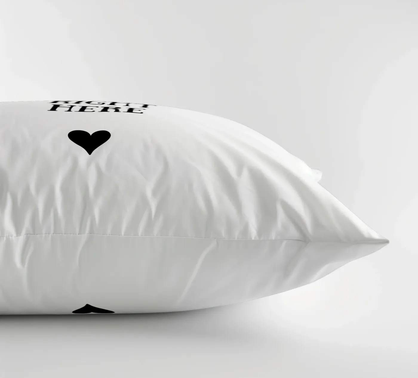 Custom text in black and white with heart Kissen von WORTSPIEL