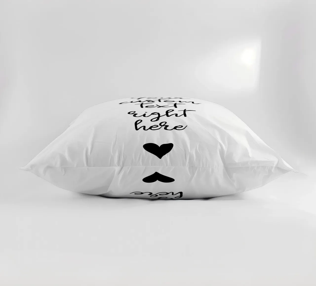 Custom text in black and white with heart decorative cushion by WORTSPIEL