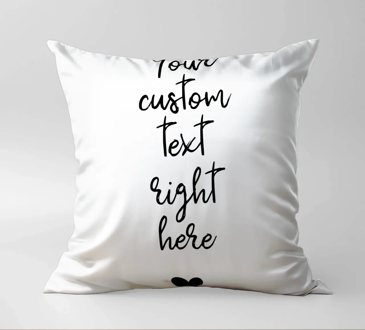 Custom text in black and white with heart decorative cushion by WORTSPIEL