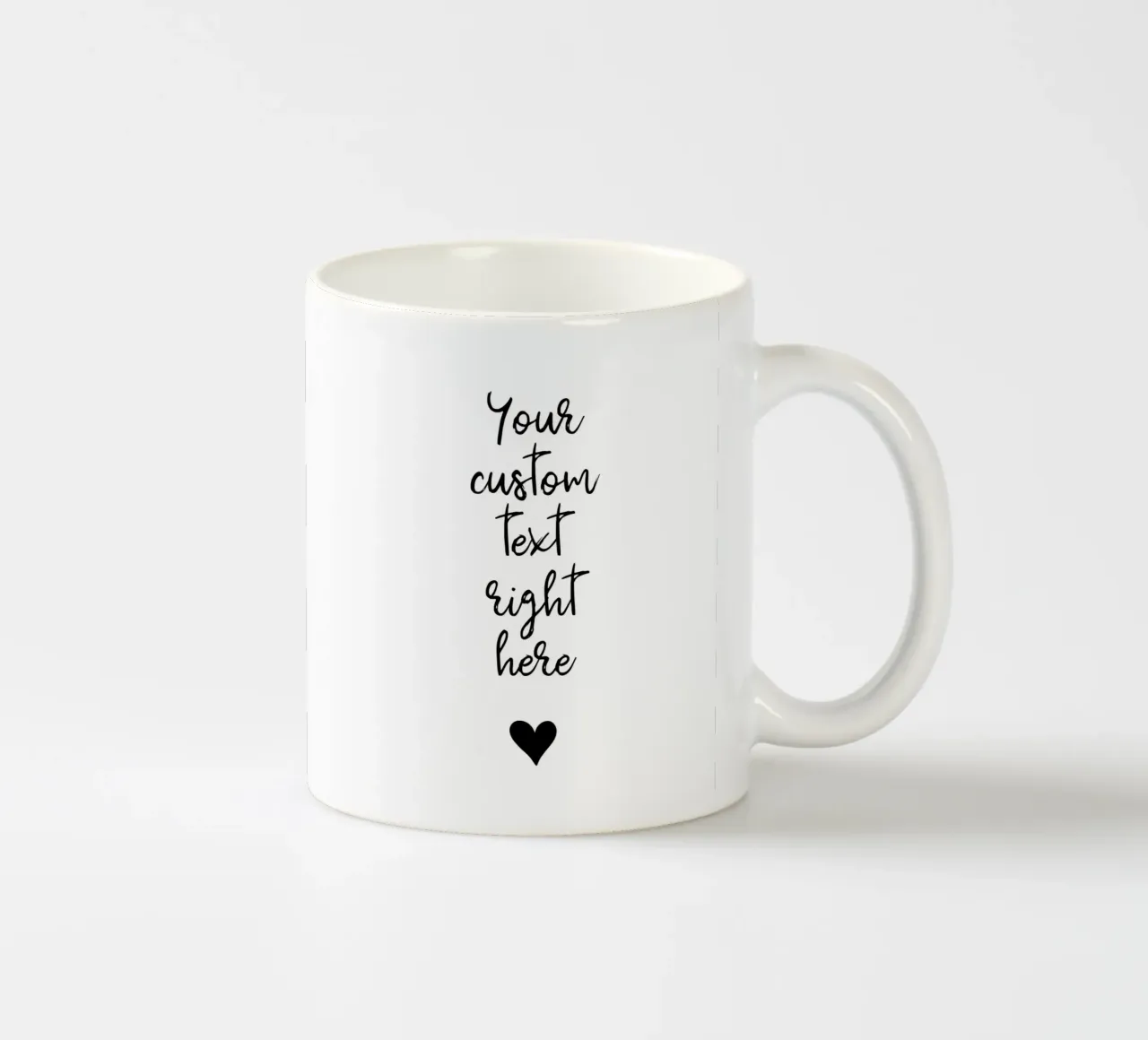 Custom text in black and white with heart Keramik Tasse von WORTSPIEL