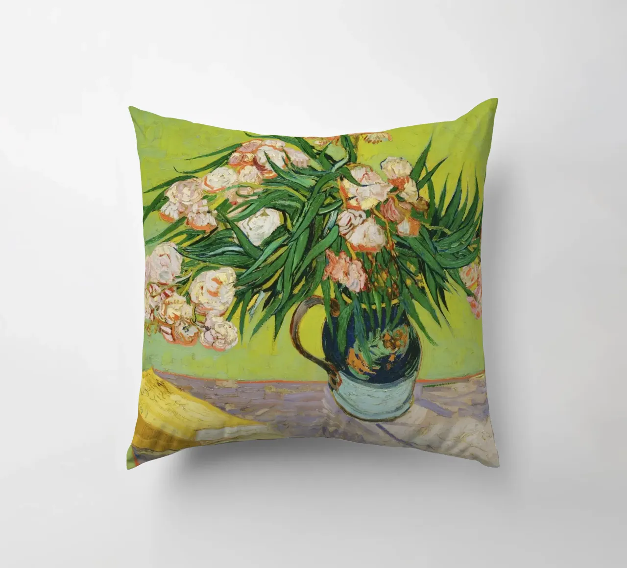 Oleanders (1888) by Vincent van Gogh decorative cushion by Venus Art