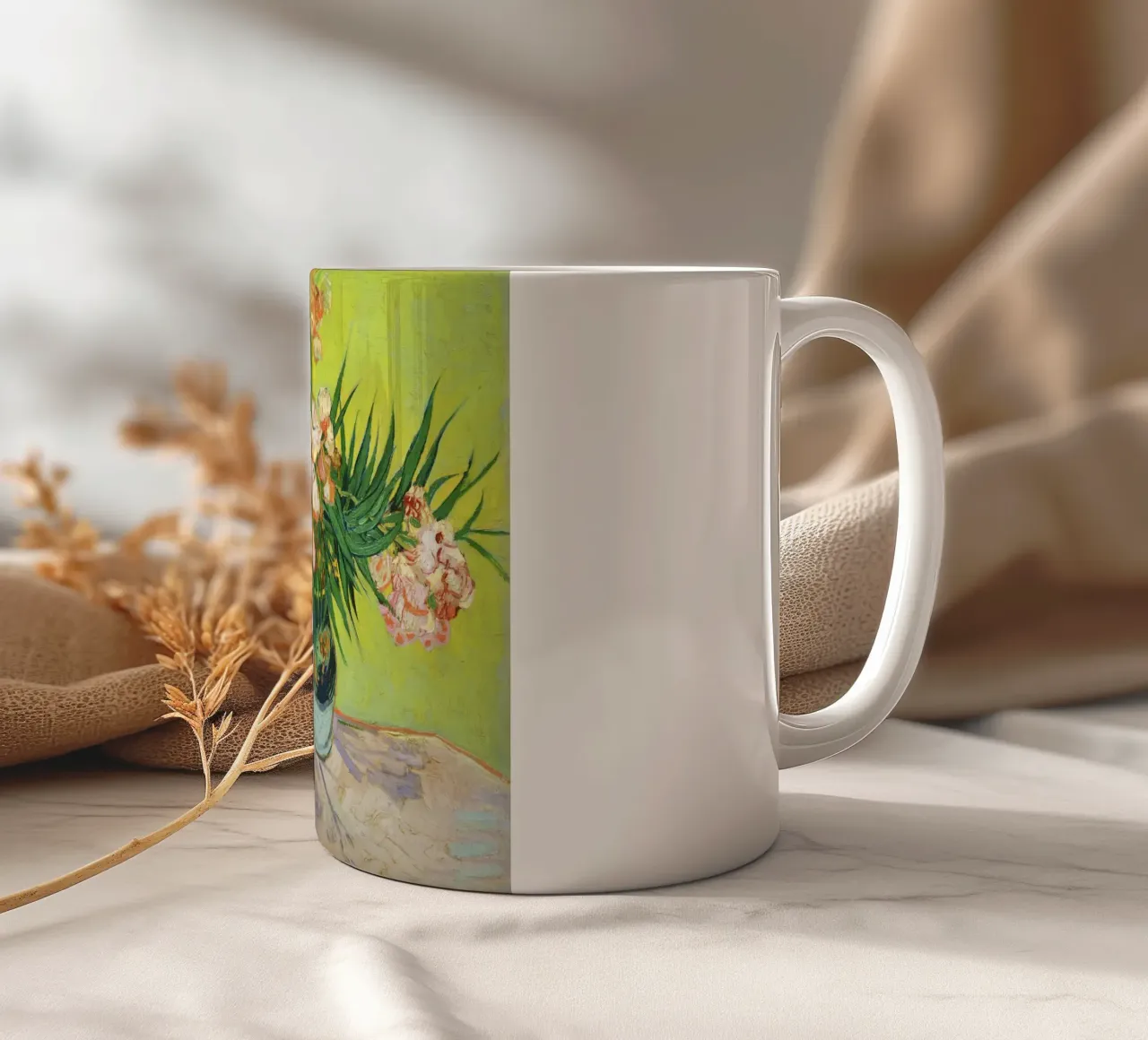 Oleanders (1888) by Vincent van Gogh ceramic mug by Venus Art