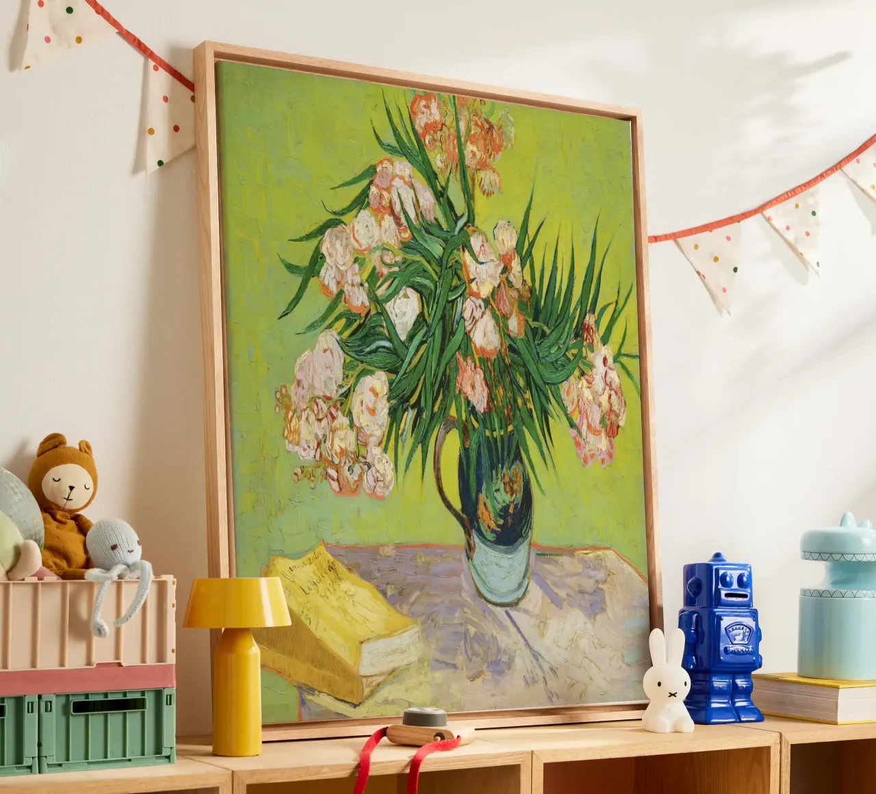 Oleanders (1888) by Vincent van Gogh canvas met Baklijst van Venus Art