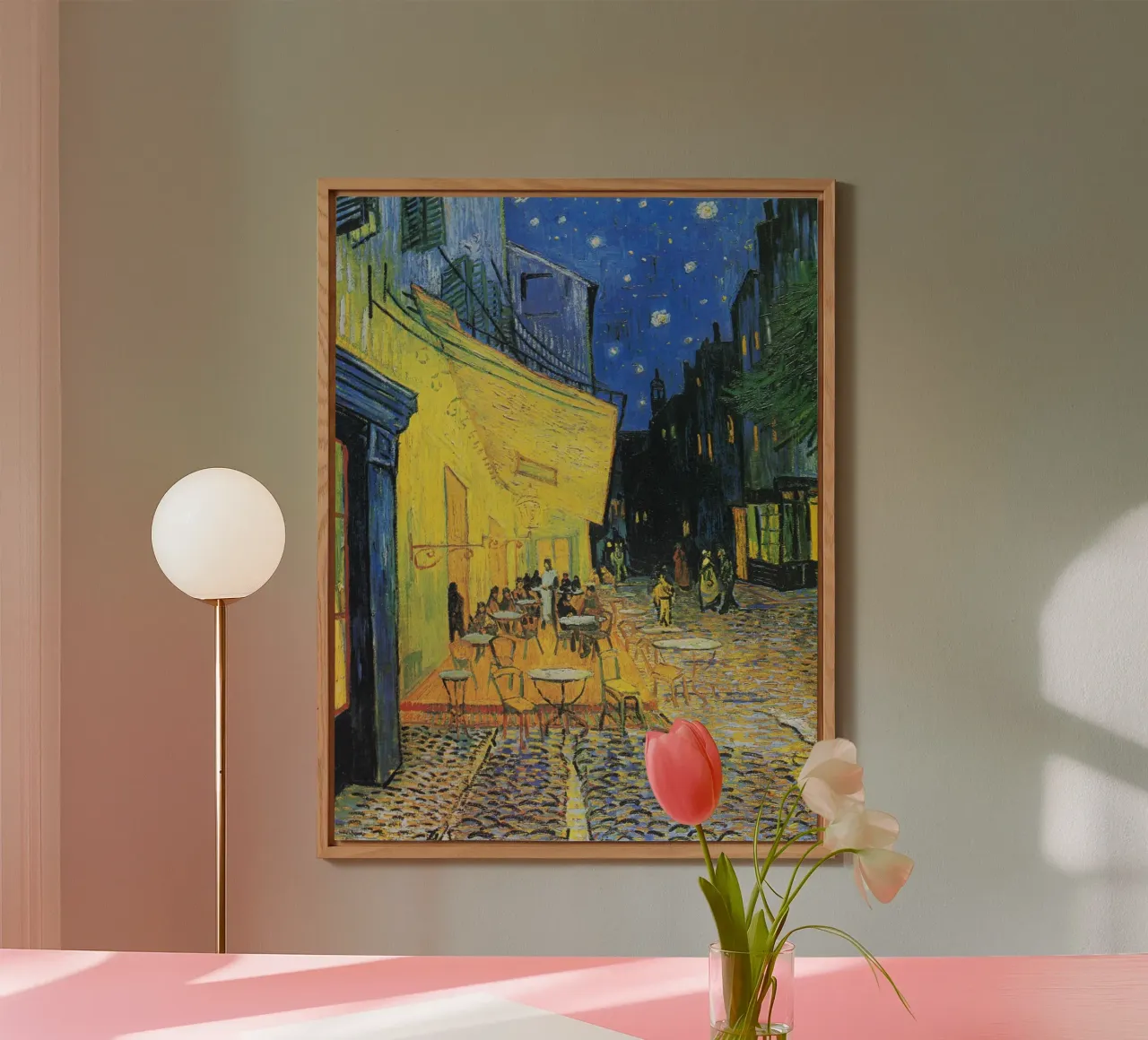 La terrazza del caffè di notte di Vincent van Gogh (1888) alluminio dibond da Classic Art Prints