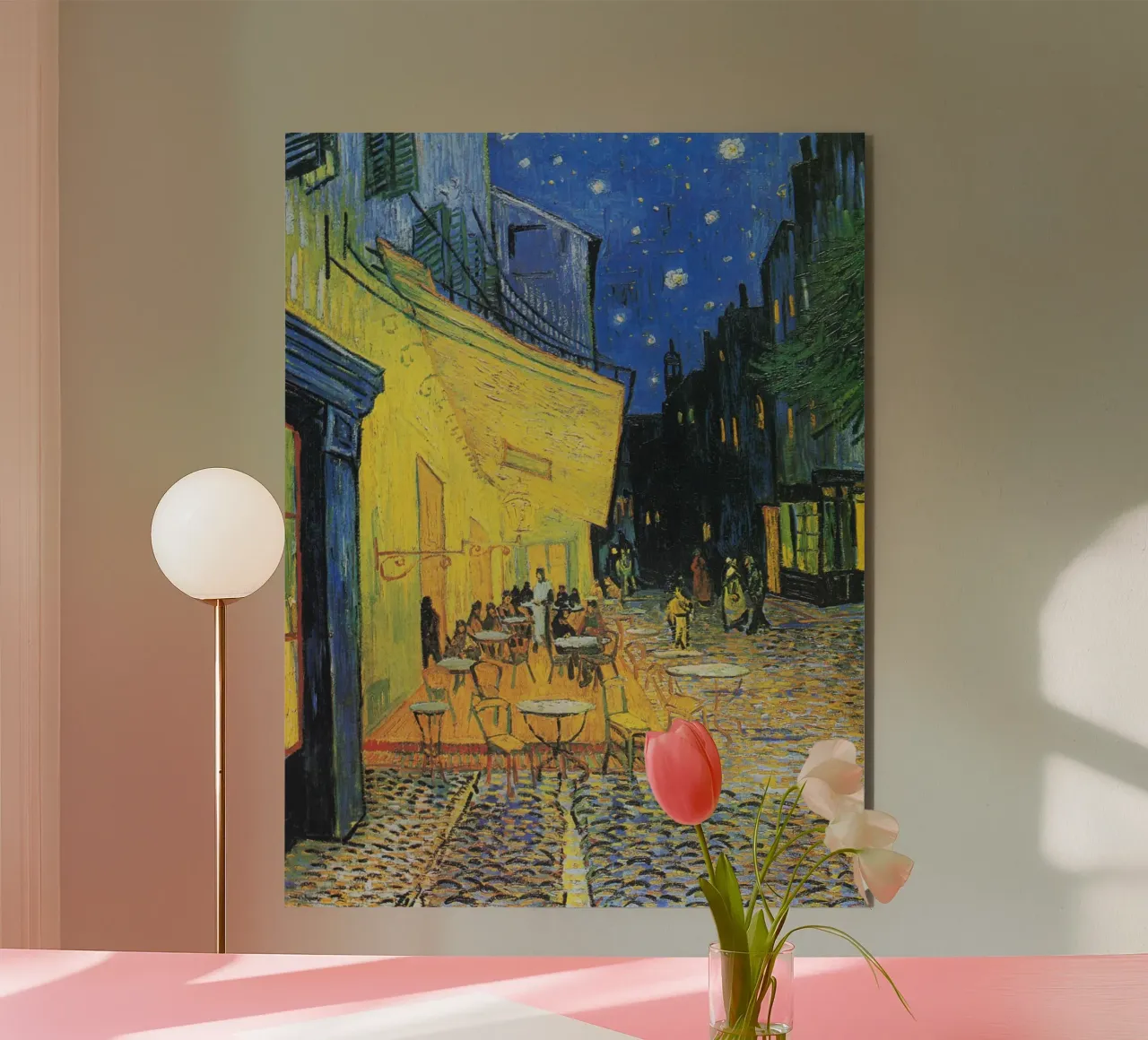 La terrazza del caffè di notte di Vincent van Gogh (1888) alluminio dibond da Classic Art Prints