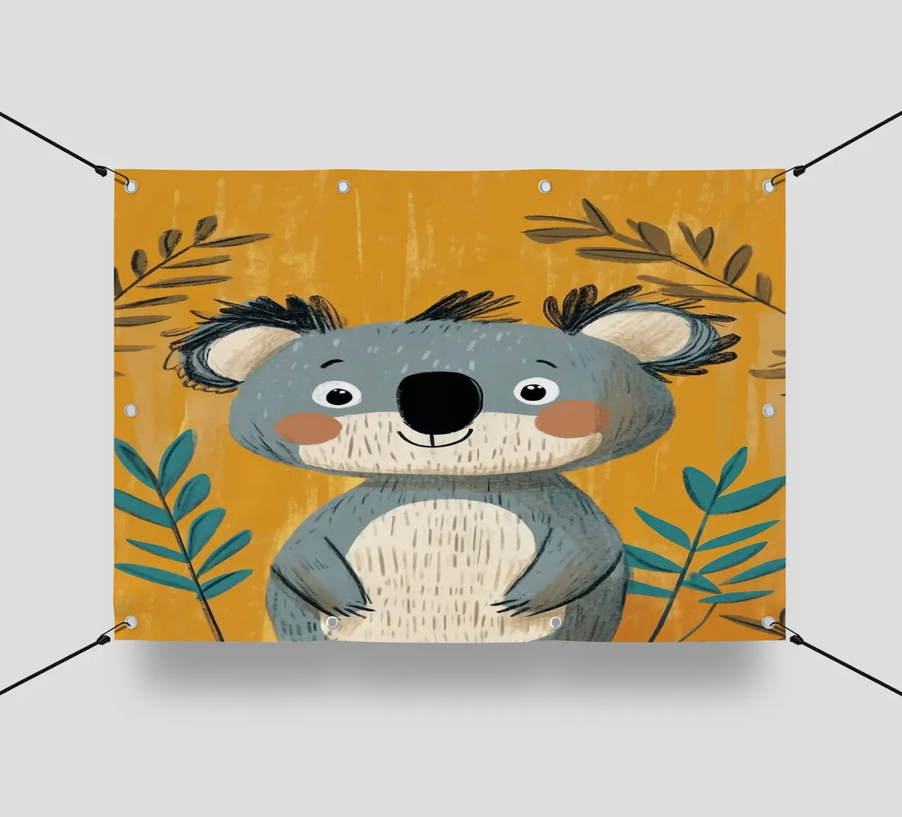 Illustrazione di un simpatico Koala telo in pvc da E Cannon