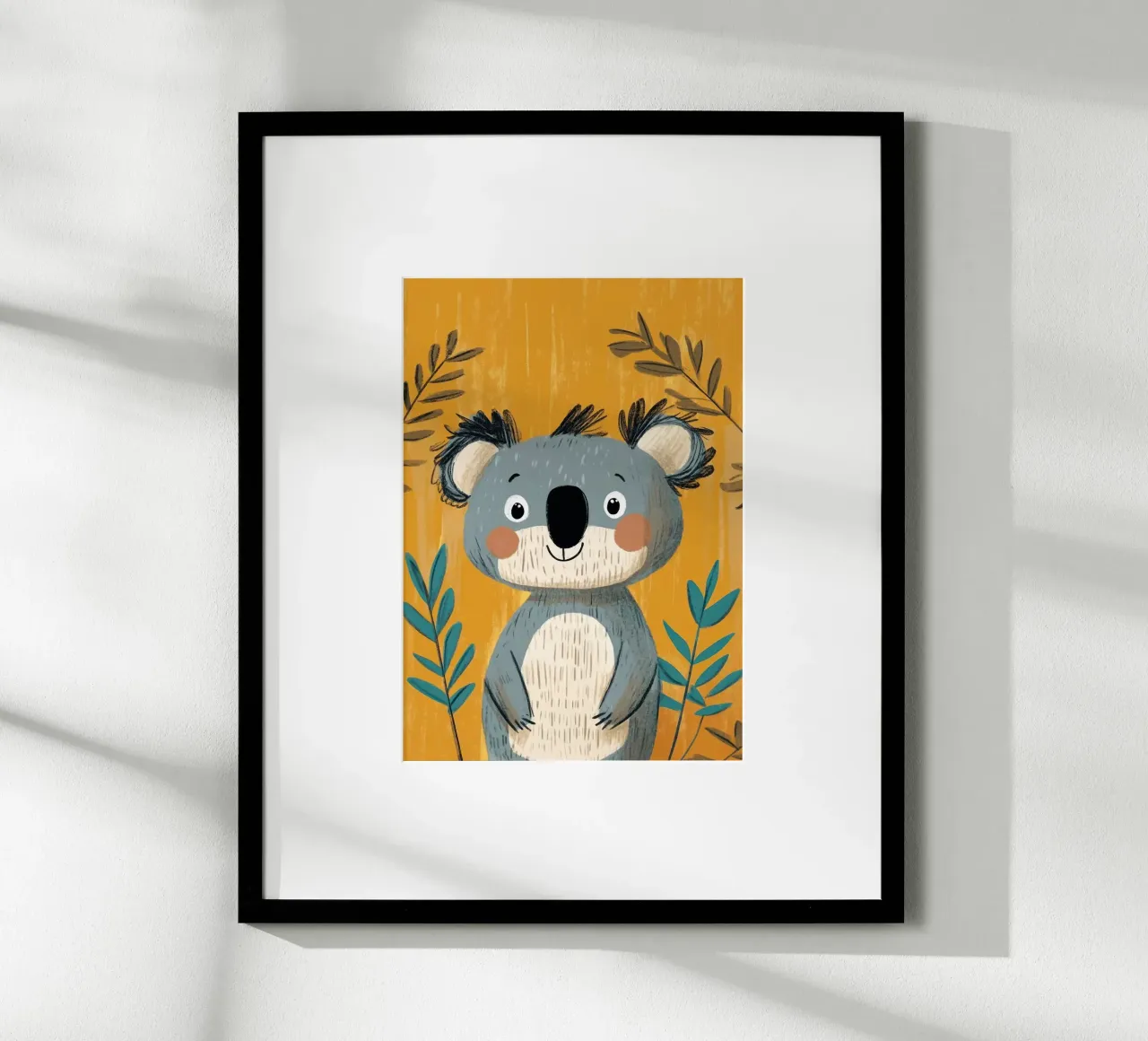 Illustrazione di un simpatico Koala carta hahnemühle da E Cannon
