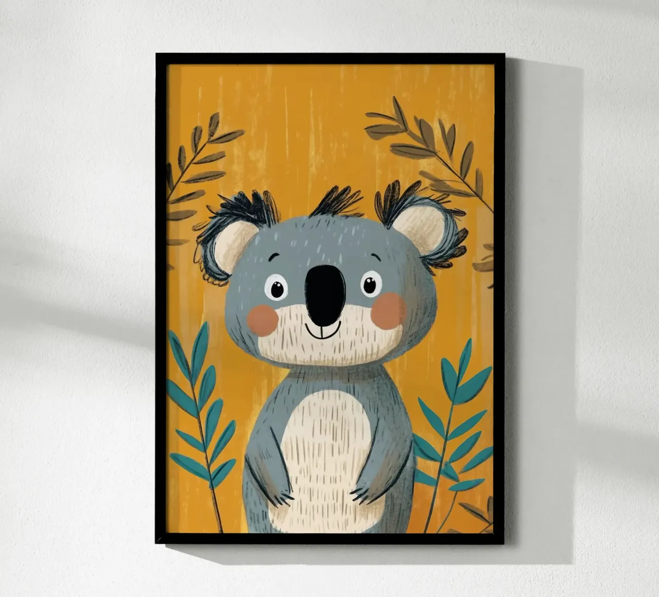 Illustrazione di un simpatico Koala carta hahnemühle da E Cannon