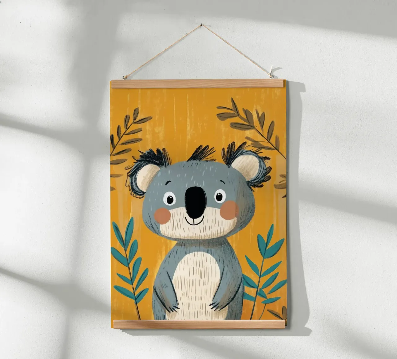 Illustrazione di un simpatico Koala carta hahnemühle da E Cannon