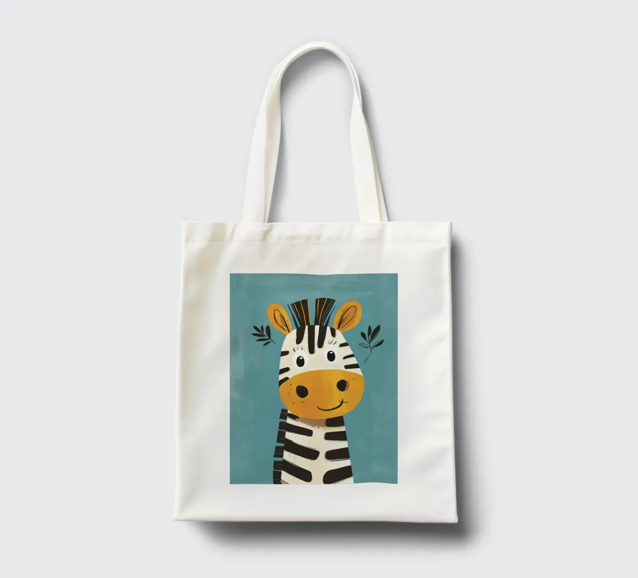 Illustrazione di una simpatica zebra borsa in juta da E Cannon