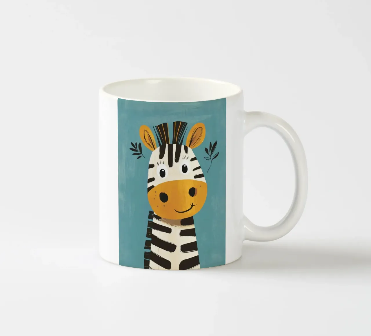 Illustrazione di una simpatica zebra tazza in ceramica da E Cannon