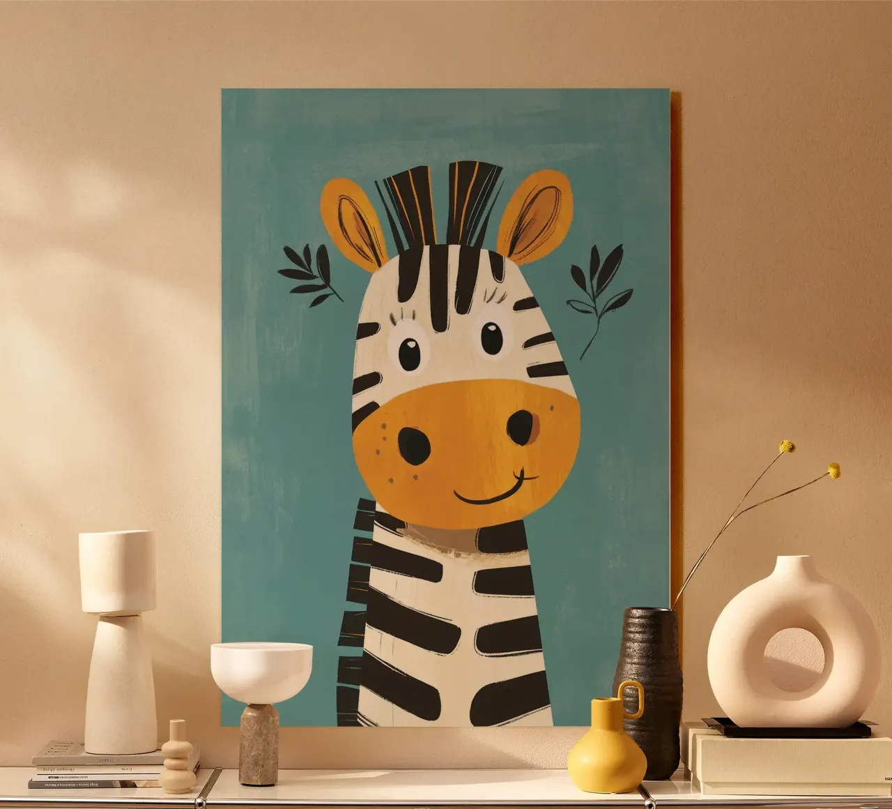 Illustrazione di una simpatica zebra plexiglass da E Cannon
