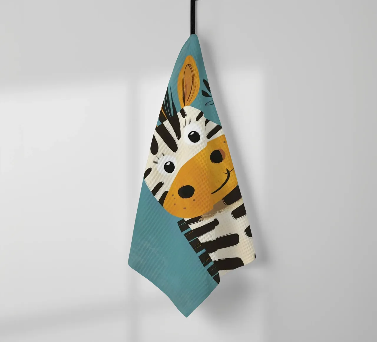 Illustrazione di una simpatica zebra canovaccio da cucina da E Cannon