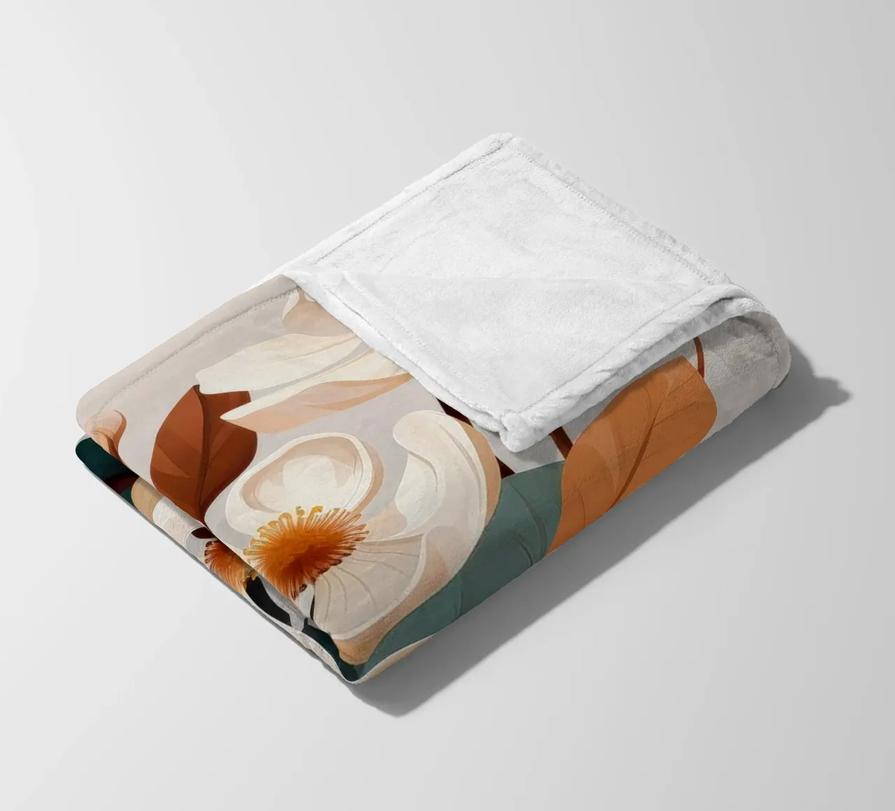 Autumn Floral fleece blanket by Tameo