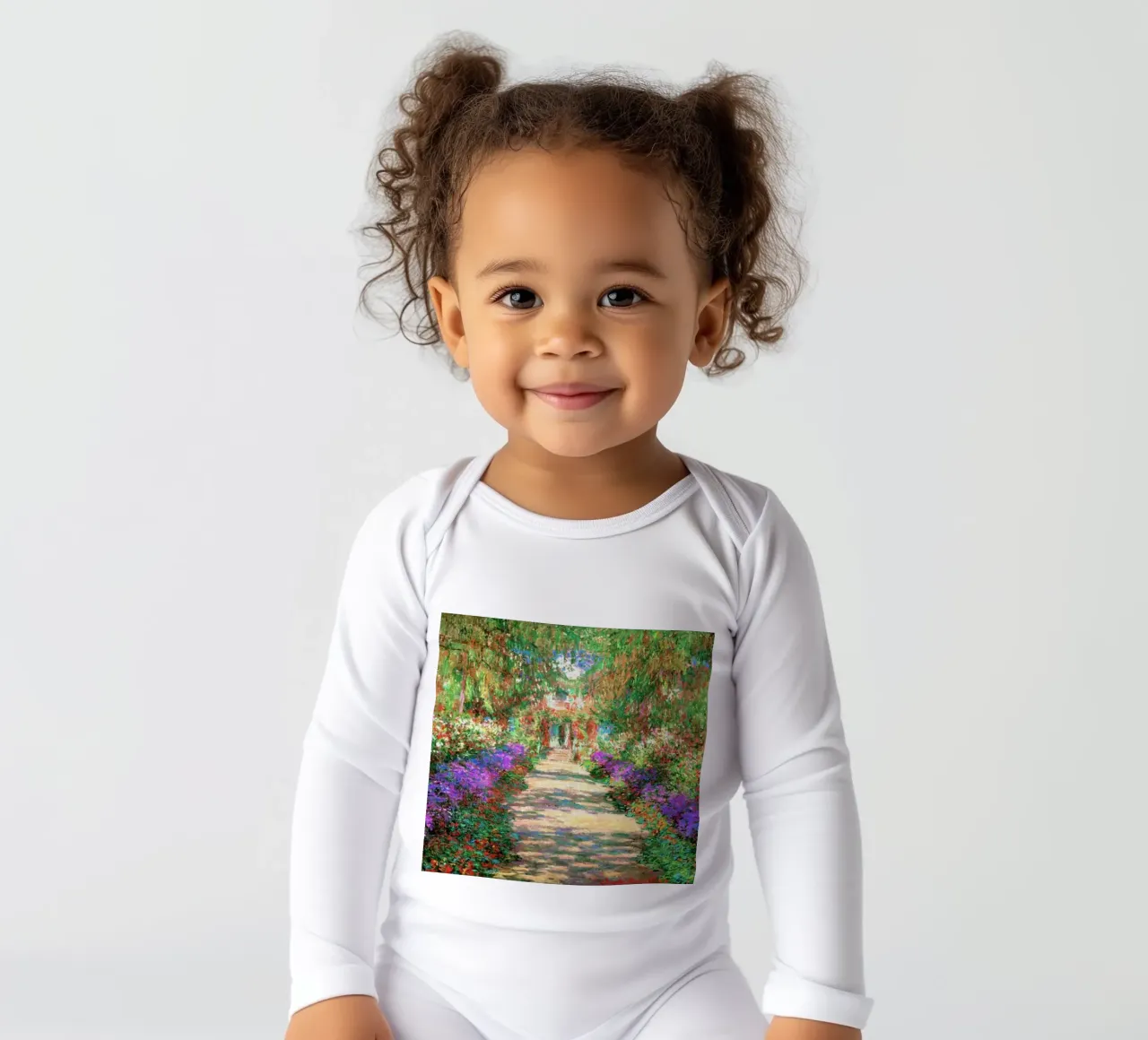 very beautiful flower garden long-sleeve baby romper by SMG Store
