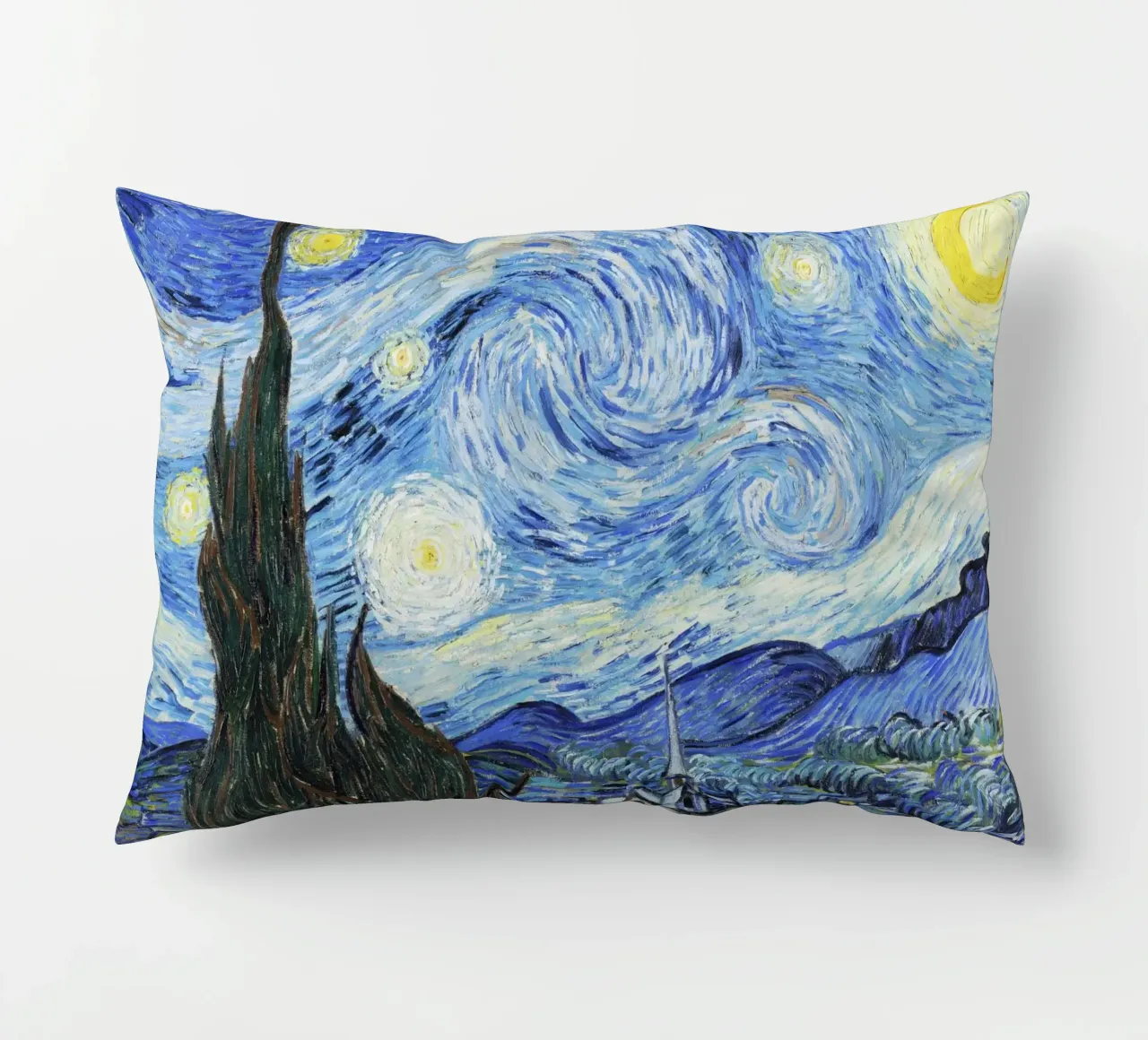 De sterrennacht van Vincent van Gogh (1889) kussen van Classic Art Prints