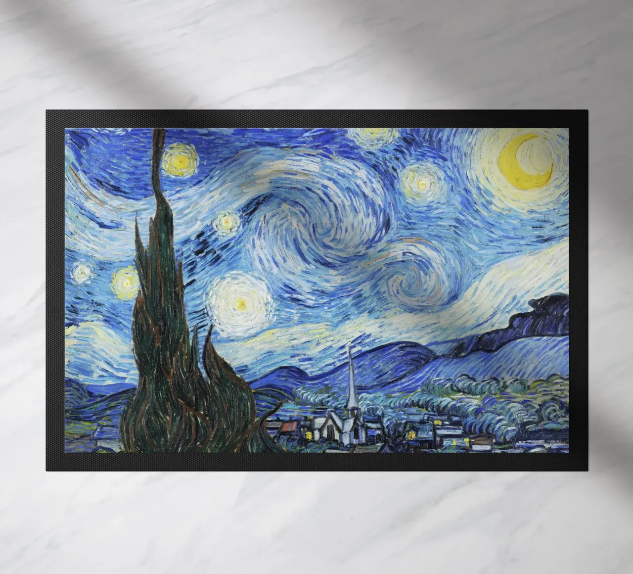 Vincent van Gogh’s The Starry Night (1889) doormat by Classic Art Prints
