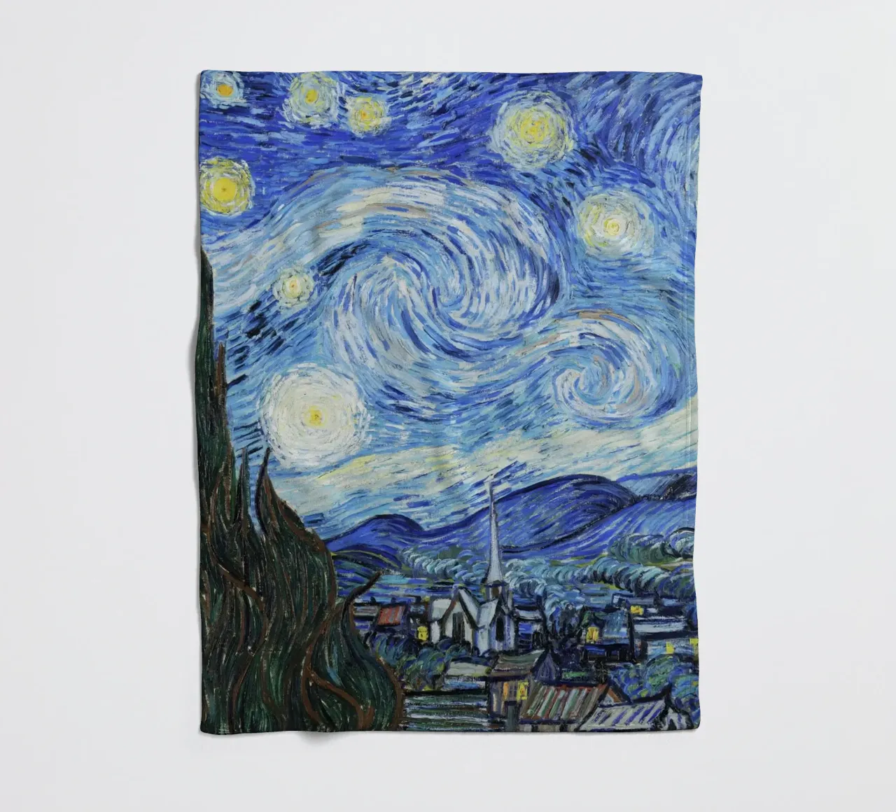 Vincent van Gogh’s The Starry Night (1889) fleece blanket by Classic Art Prints