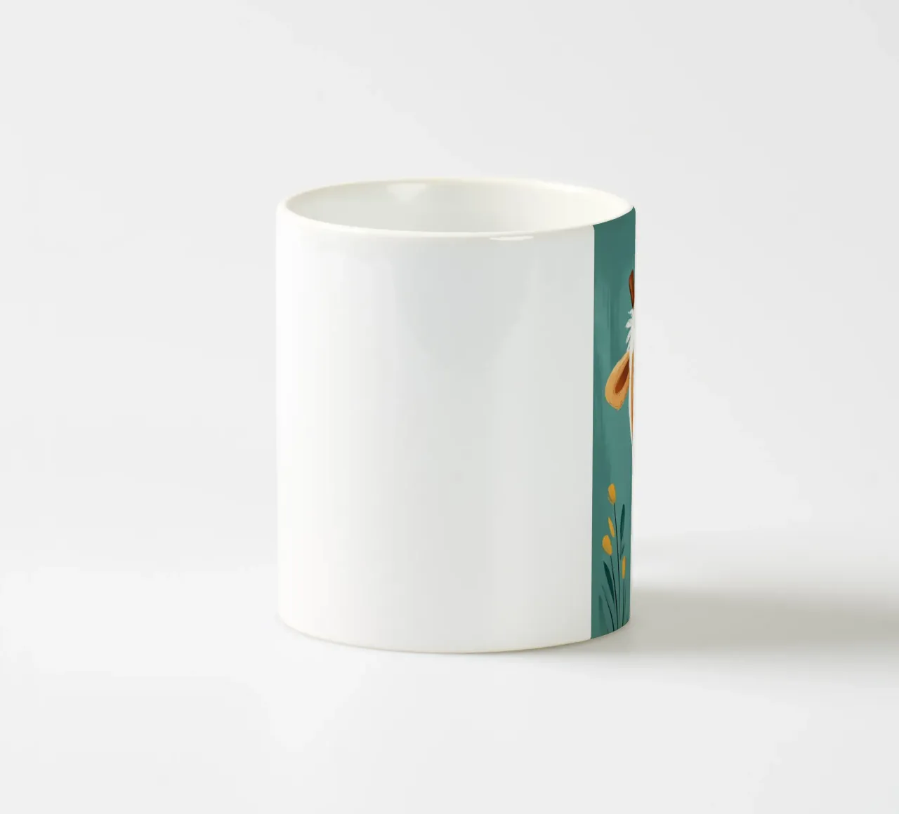 Illustrazione di capra sorridente tazza in ceramica da E Cannon