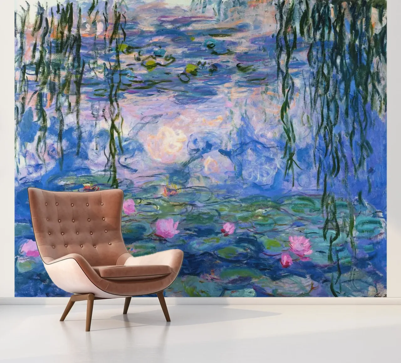 water lily pond reflection photo wallpaper by SMG Store