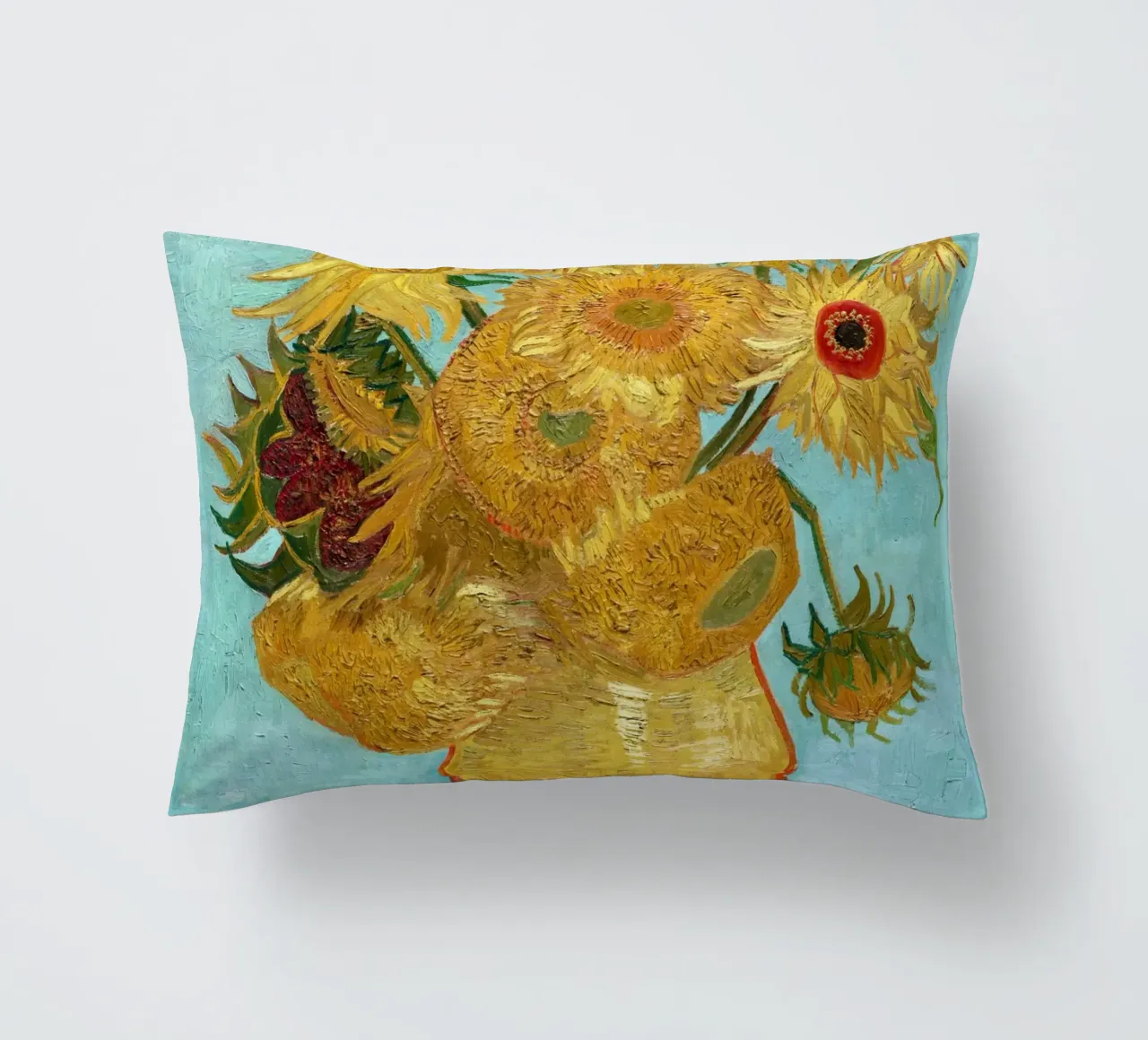 Vincent van Gogh's Vase with Twelve Sunflowers decorative cushion by Venus Art