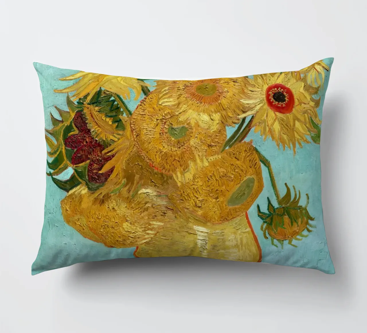 Vincent van Gogh's Vase with Twelve Sunflowers decorative cushion by Venus Art
