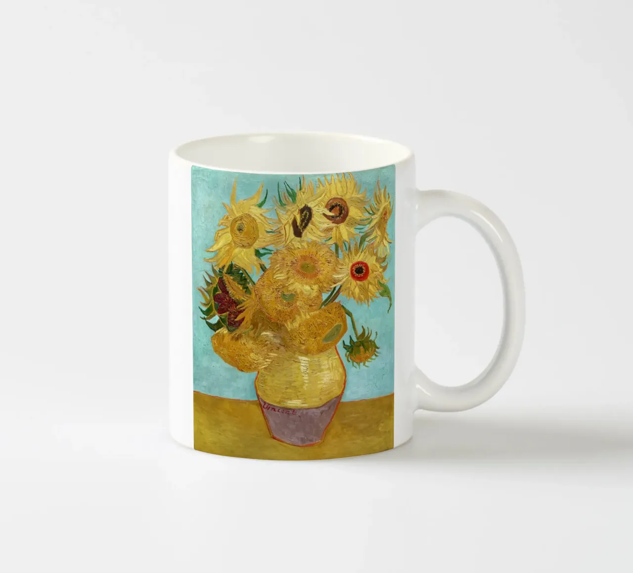 Vincent van Gogh's Vase with Twelve Sunflowers ceramic mug by Venus Art