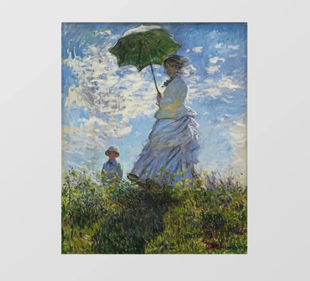 woman carrying an umbrella in the middle of the field photo wallpaper by SMG Store