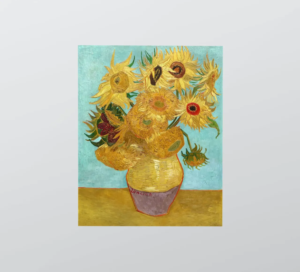 Vaso con dodici girasoli di Vincent van Gogh adesivo da Classic Art Prints