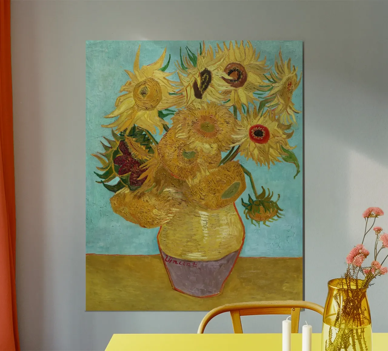 Vaso con dodici girasoli di Vincent van Gogh carta hahnemühle da Classic Art Prints