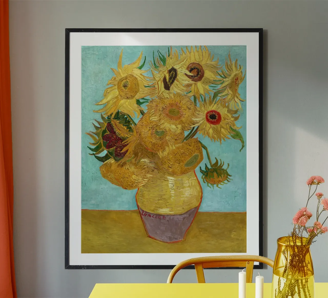 Vaso con dodici girasoli di Vincent van Gogh carta hahnemühle da Classic Art Prints