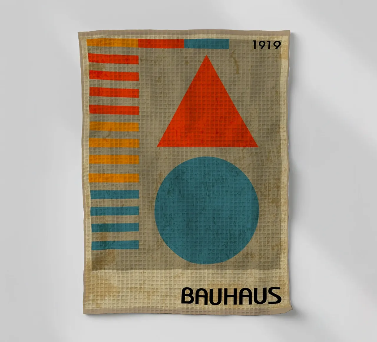 Bauhaus Geometric Art Print 1919 torchon de Edson Studio