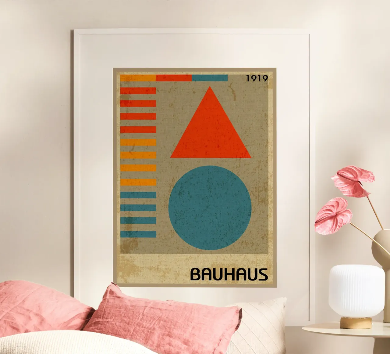 Stampa d'arte geometrica Bauhaus 1919 poster da Edson Studio