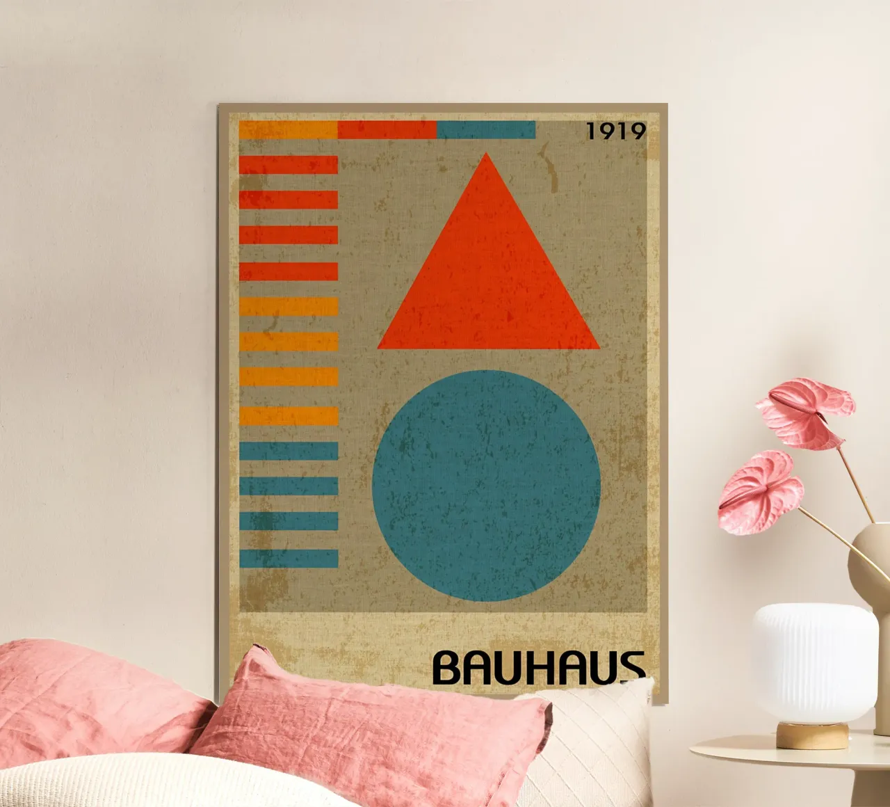 Stampa d'arte geometrica Bauhaus 1919 poster da Edson Studio