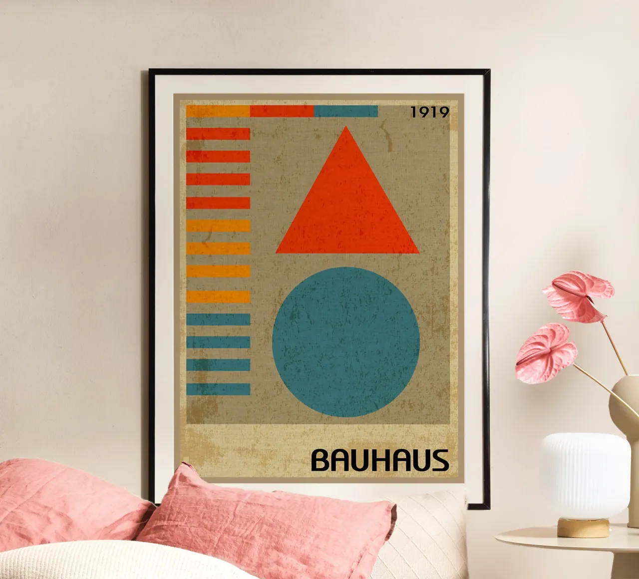 Stampa d'arte geometrica Bauhaus 1919 poster da Edson Studio