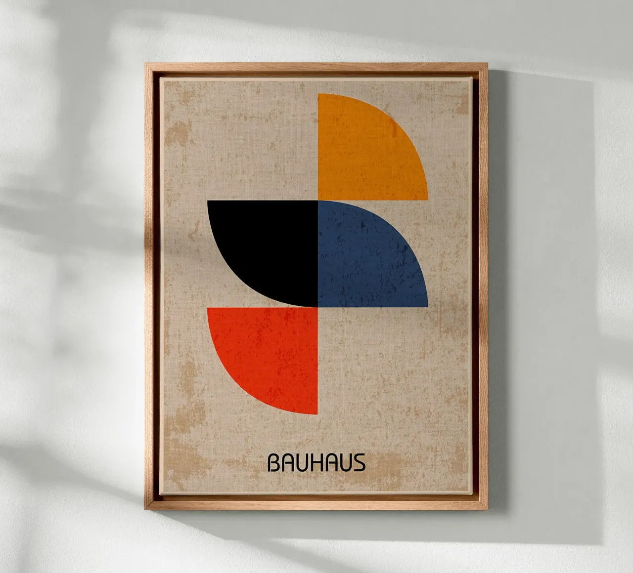 Arte geometrica Bauhaus tela con Cornice a cassetta da Edson Studio