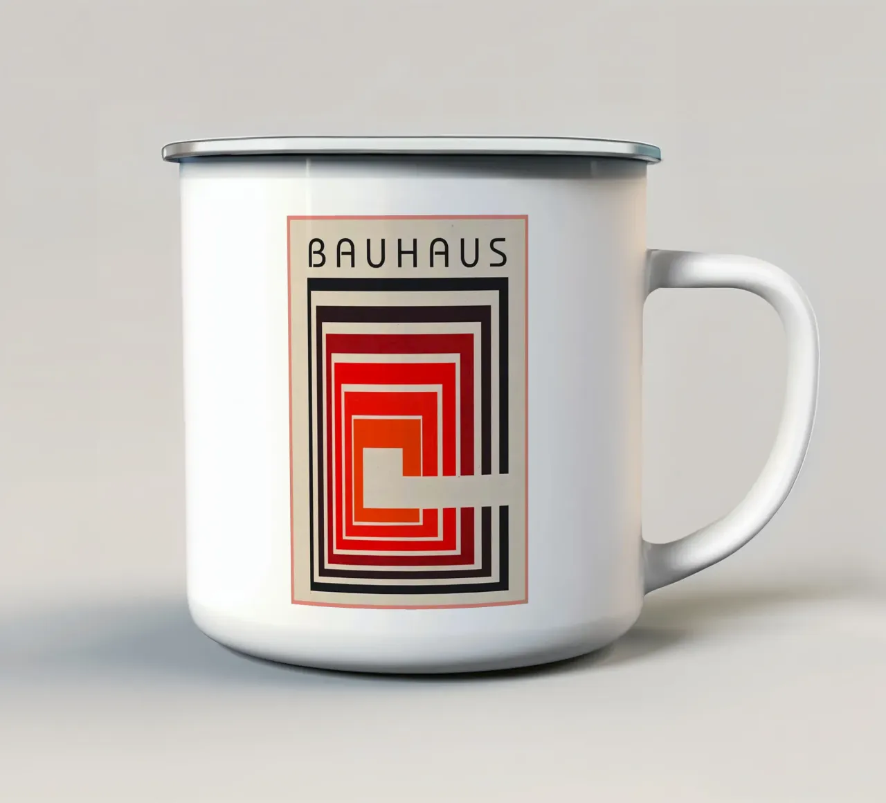 Bauhaus Geometric Art Emaille Tasse von Edson Studio