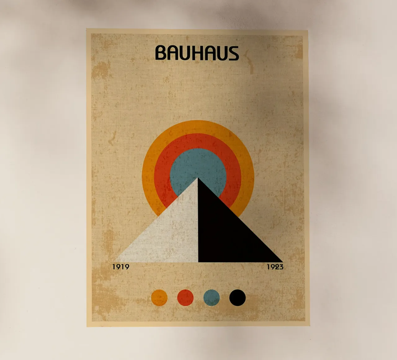 Stampa d'arte geometrica Bauhaus pellicola backlit da Edson Studio
