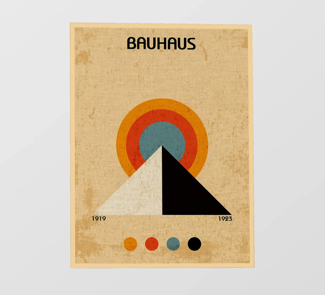 Stampa d'arte geometrica Bauhaus pellicola backlit da Edson Studio