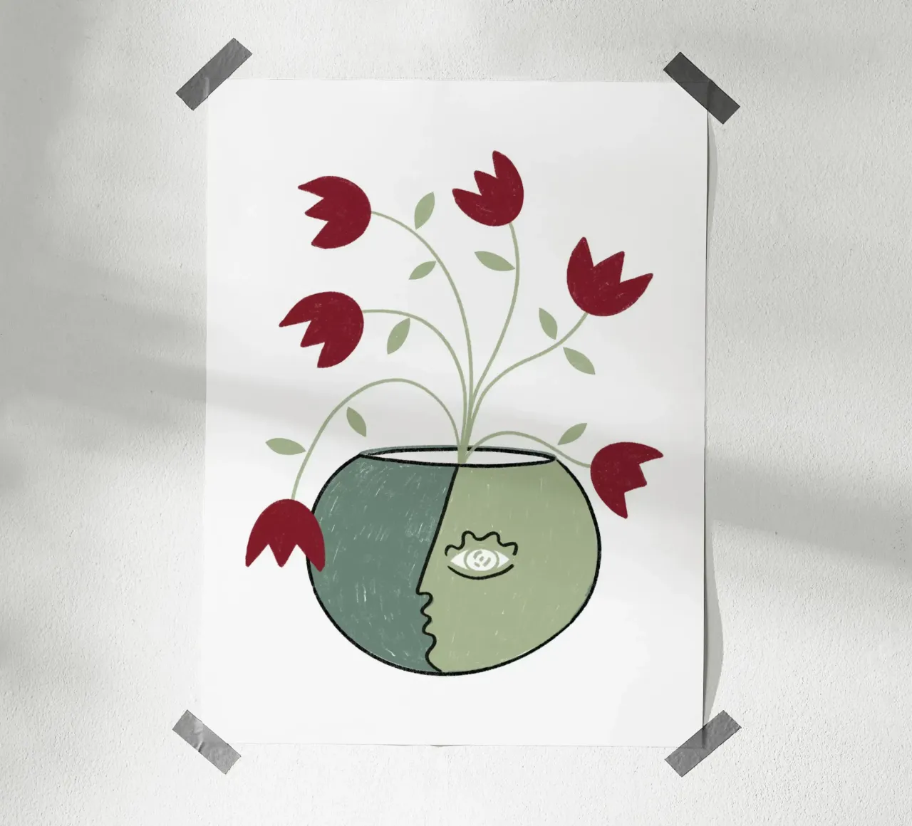 INNER GROWTH 4 poster con telaio in alluminio da Shatha Al Dafai