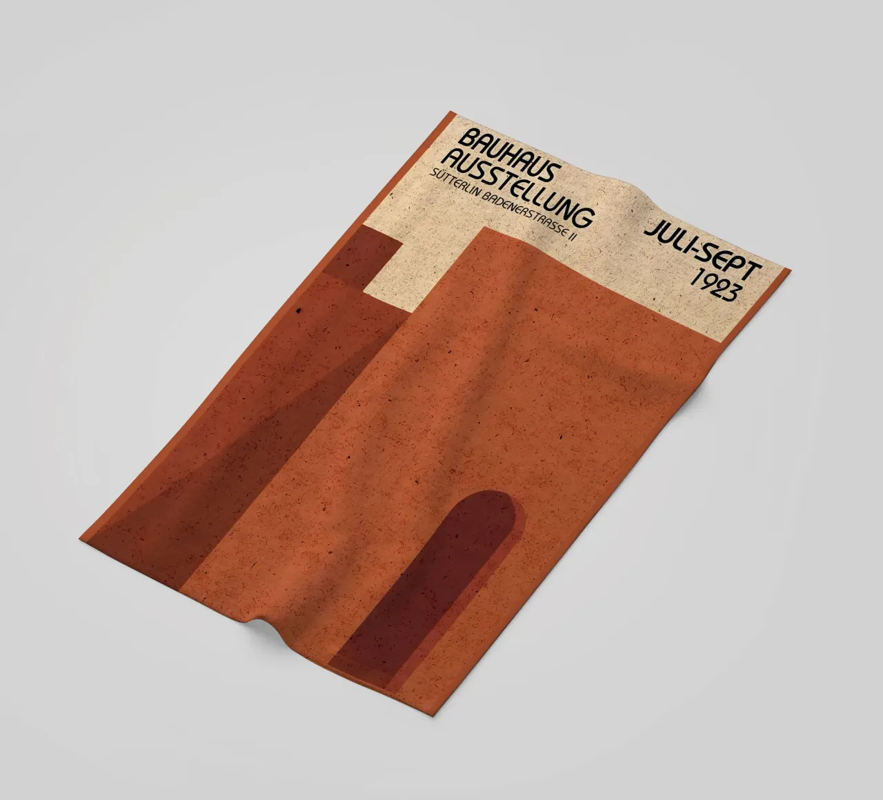 Poster della mostra Bauhaus luglio-settembre telo mare da Shawna Studio