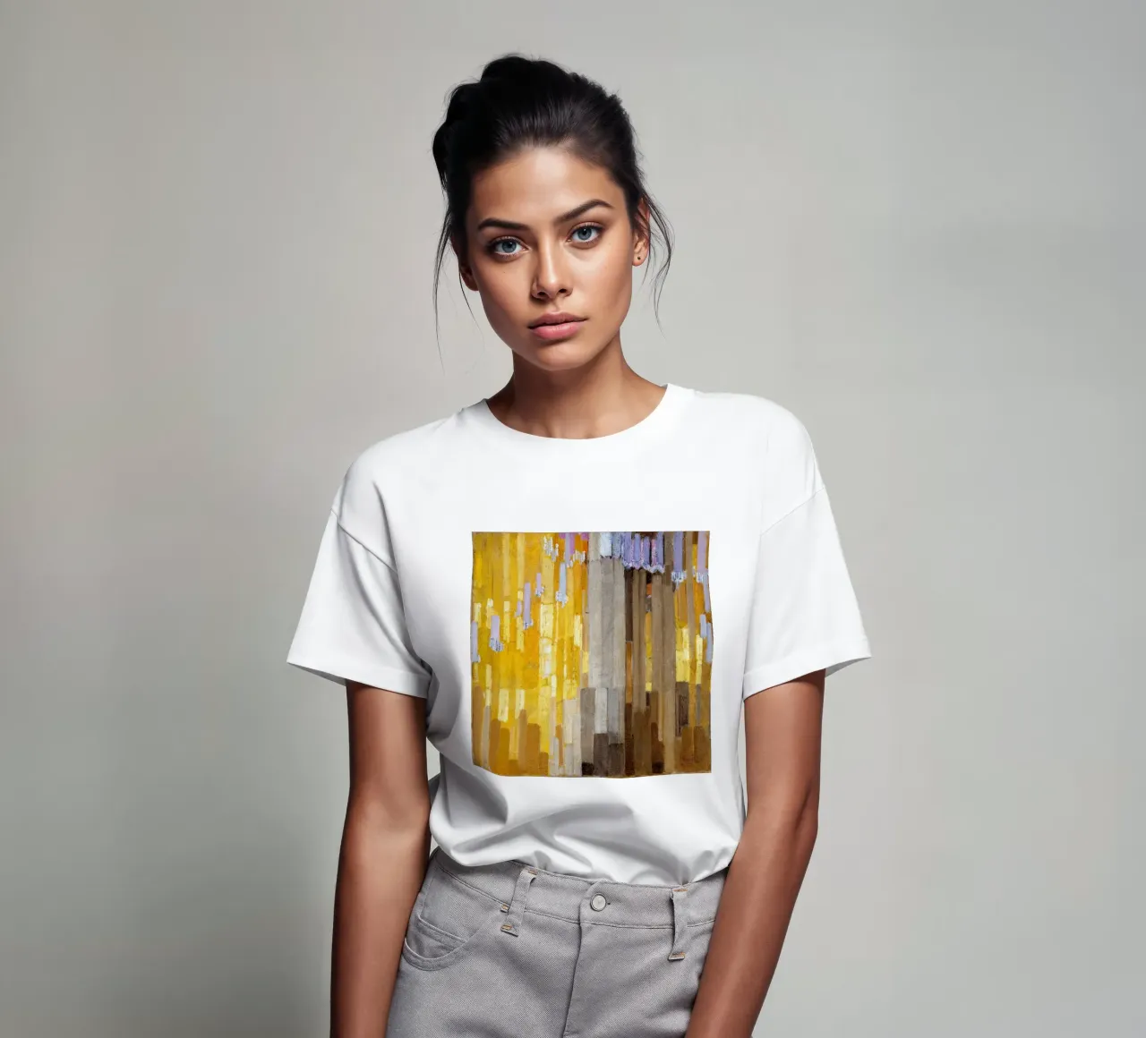 Composizione di linee verticali 1913 t-shirt da martina
