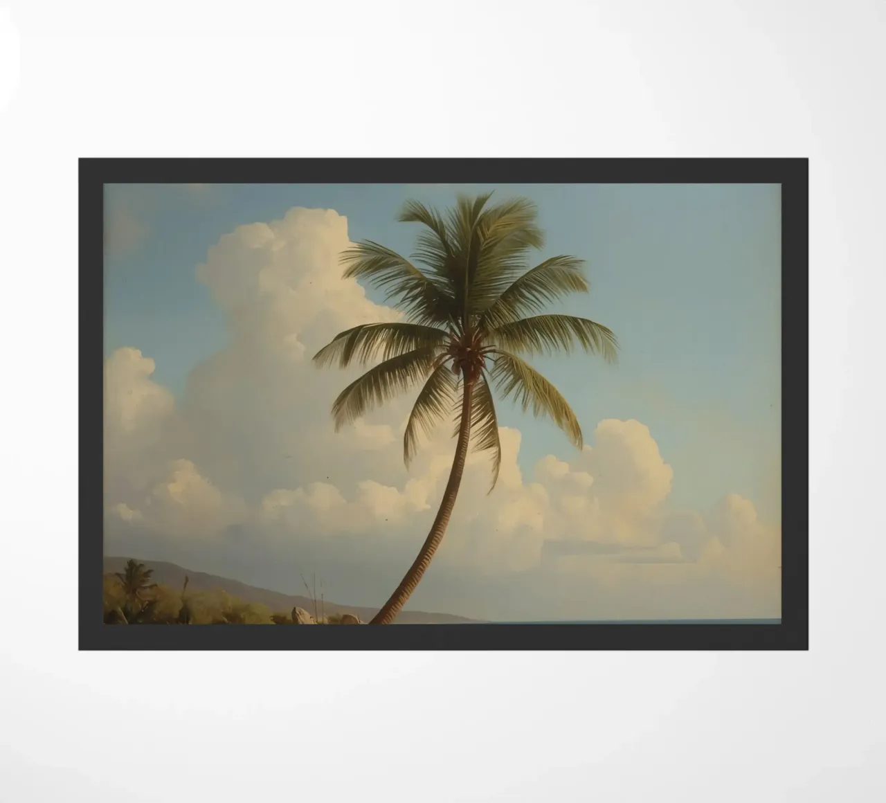 Paesaggio costiero con una palma ad alto fusto zerbino da DesignDoodle