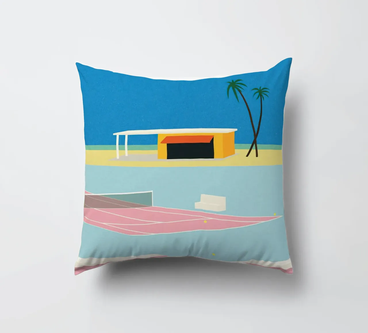 Tennis in spiaggia cuscino da lawrencearmstron